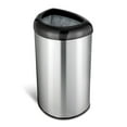 thumbnail image 3 of NINESTARS Poubelle Semi-Ronde en Acier Inoxydable 13 Gal, Forme D, 3 of 10