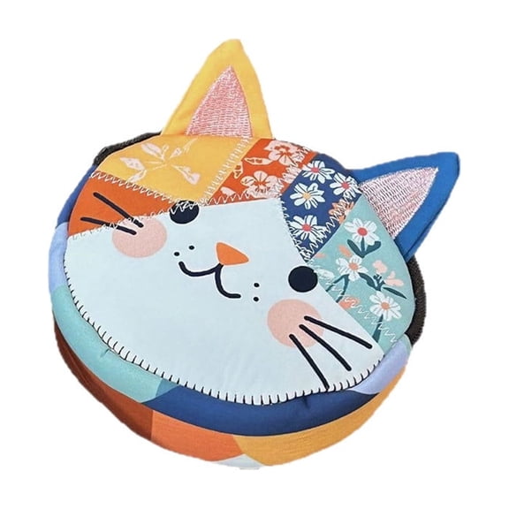 SLYNSHome Cats Keychain Coin Purse for Women Cute Kitty Change Pouch Zipper Little Tiny Travel Wallet Coin Holder