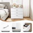 thumbnail image 4 of Hassch 3-Drawer Night Stand, Drawer Cabinet, Modern Bedside Table for Bedroom Living Room, Space-Saving, White, 4 of 7