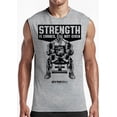thumbnail image 2 of Gymish Strength Is Earned Not Given Muscle Tank Top – Motivational Gym Tank for Men, Athletic Lifting Shirt, 2 of 5