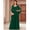 Dark Green-XL, variant on Dark Green V-Neck Sequin Lace Insert Flowing Chiffon Maxi Dress