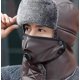 thumbnail image 1 of Gorros de invierno para hombre, gorro ruso Trooper con orejeras, 58-60 cm, color negro, 1 of 1