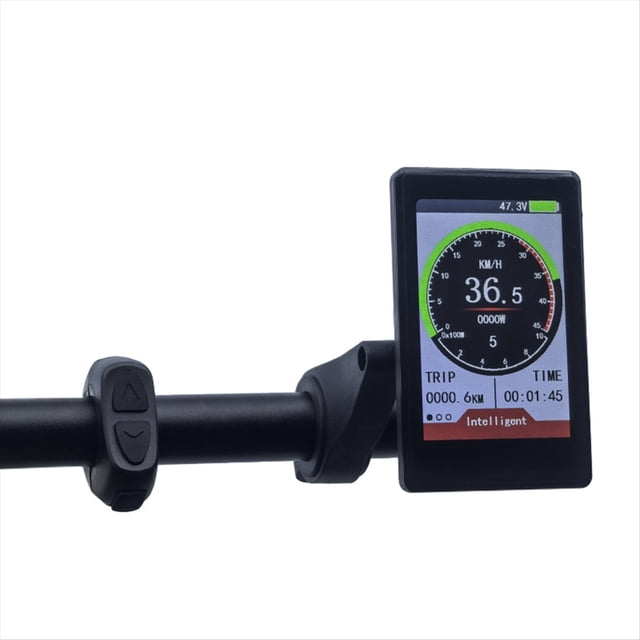 M6T-SM Electric Bike Meter LCD Display 24V-60V Universal Scooter LCD Panel Color Dot Matrix Screen Bicycle Speed Display,1 * Electric Bicycle LCD Display,Black