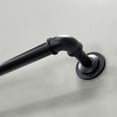 thumbnail image 3 of Lumi 1" Matte Black Wraparound Single Curtain Rod, 36-72", 3 of 4