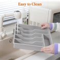 thumbnail image 2 of Silverware Organizer with Lid,Covered Utensil Tray Gray!ZZ17, 2 of 5