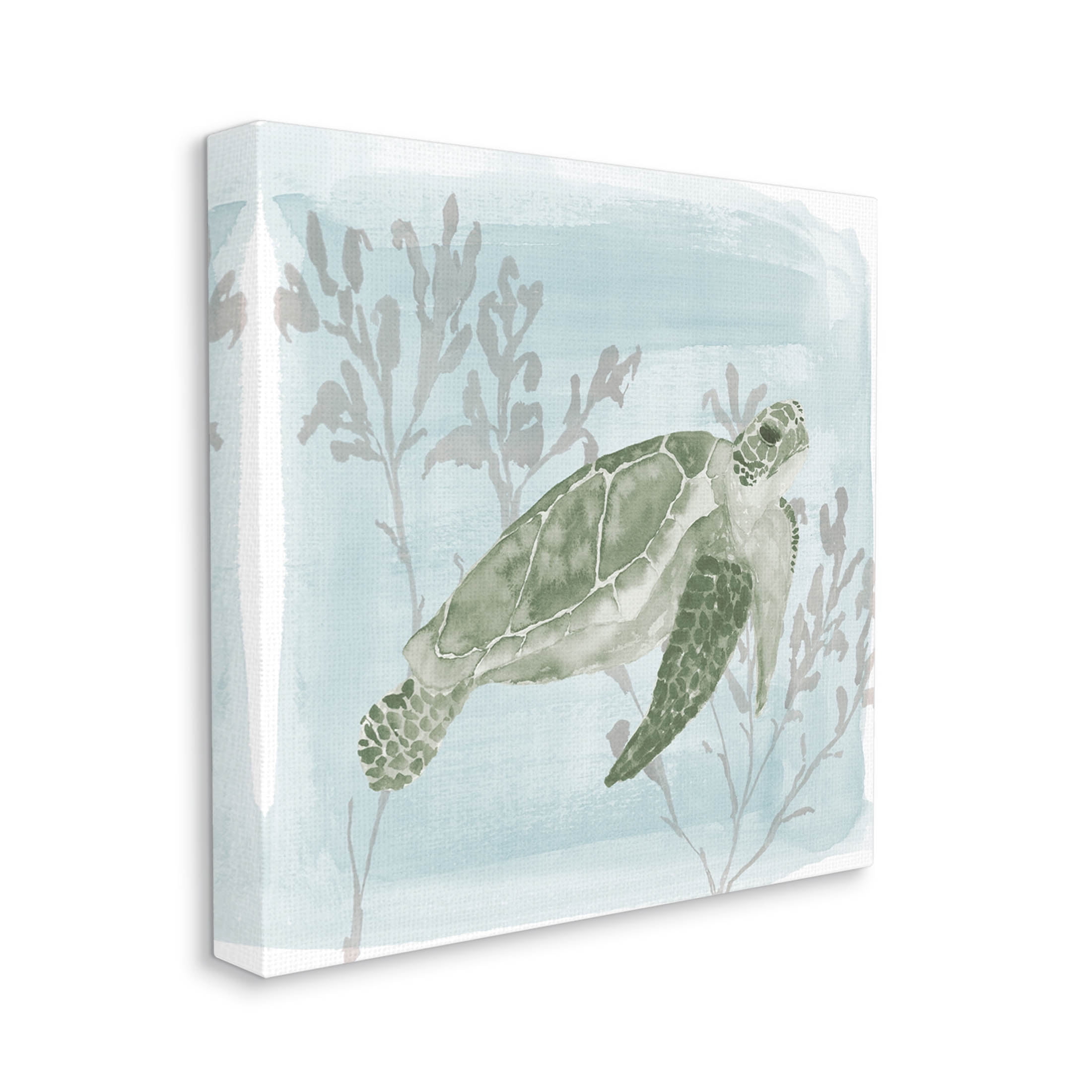 Swimming Tortoise Underwater Scene Animals & Insects Graphic Art Gallery Wrapped Canvas Print Wall Art