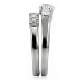thumbnail image 5 of Womens Silver Rings High polished (no plating) Stainless Steel Ring with AAA Grade CZ in Clear TK098, 5 of 5