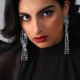 thumbnail image 2 of SOHI Women's Silver Twisted Drop Earrings, 2 of 3