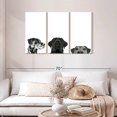 thumbnail image 2 of Elephant Stock Adorable Puppies Wall Art - Horizontal Multi Panel Canvas - Living Room Wall Decor - Animal Multi Panel - White And Black Decor - 45" x 28", 2 of 4