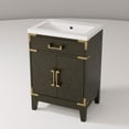 thumbnail image 3 of 24 In. W X 18 D Brown Oak Single Bath Vanity With Acrylic Top And Faucet - Spacious Cabinet For Rich Storage 24"x18", & Included Soft Close Sufficient Space, 3 of 7
