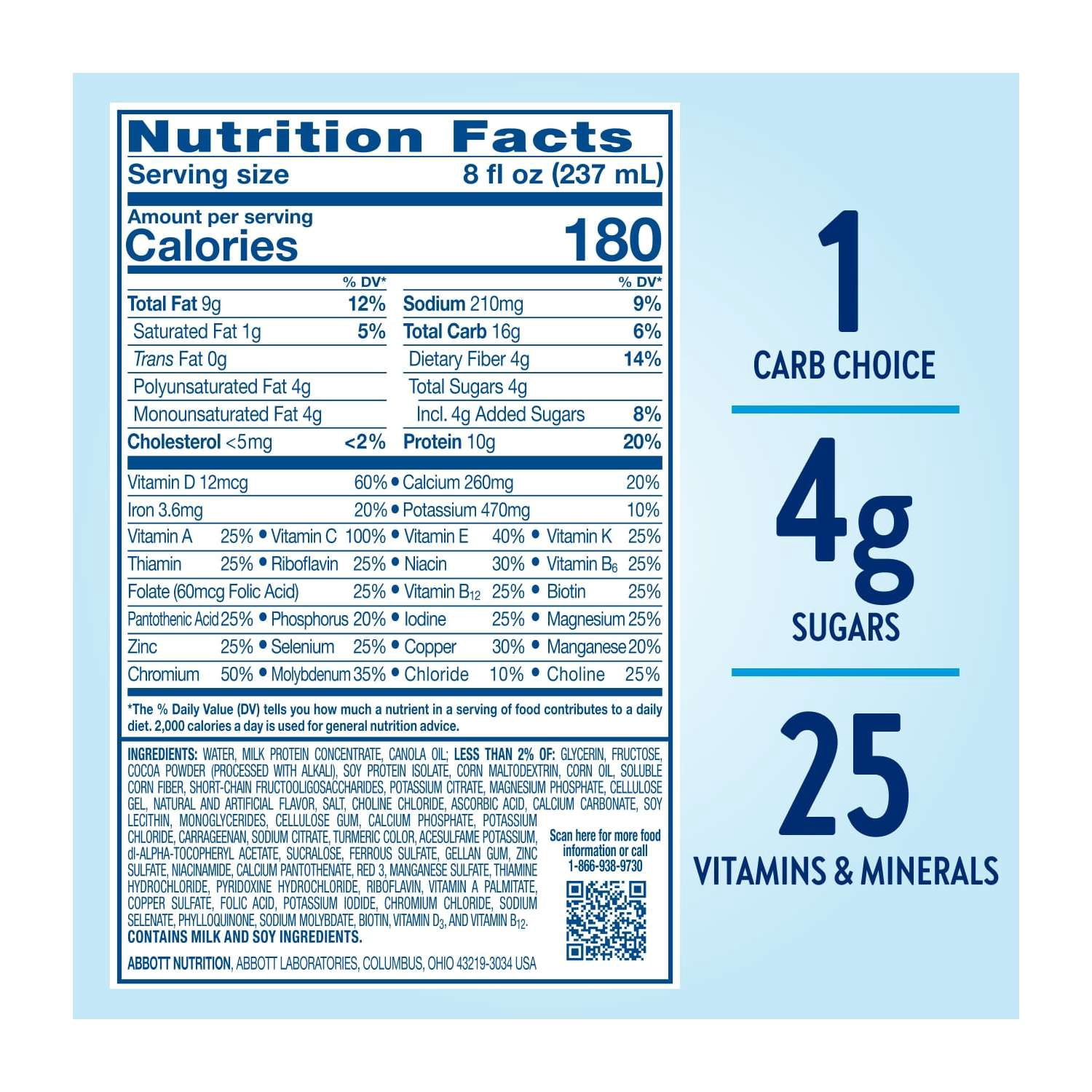 Glucerna Original Diabetic Protein Shake, Rich Chocolate, 8 fl oz Bottle, 6 Count