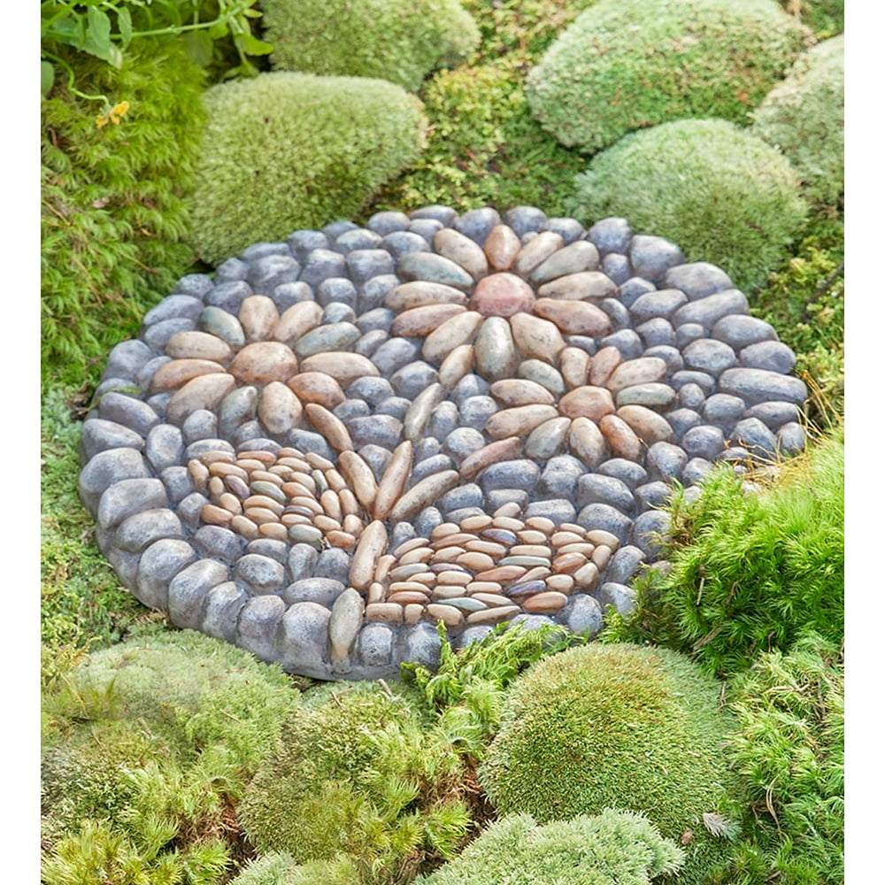 Decorative Garden Stepping Stone, Flower, 10" dia. x .75"H - Walmart