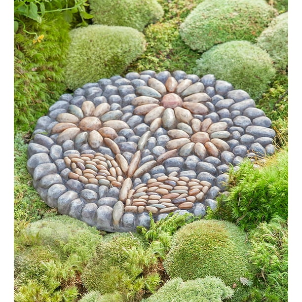Decorative Garden Stepping Stone, Flower, 10" dia. x .75"H - Walmart
