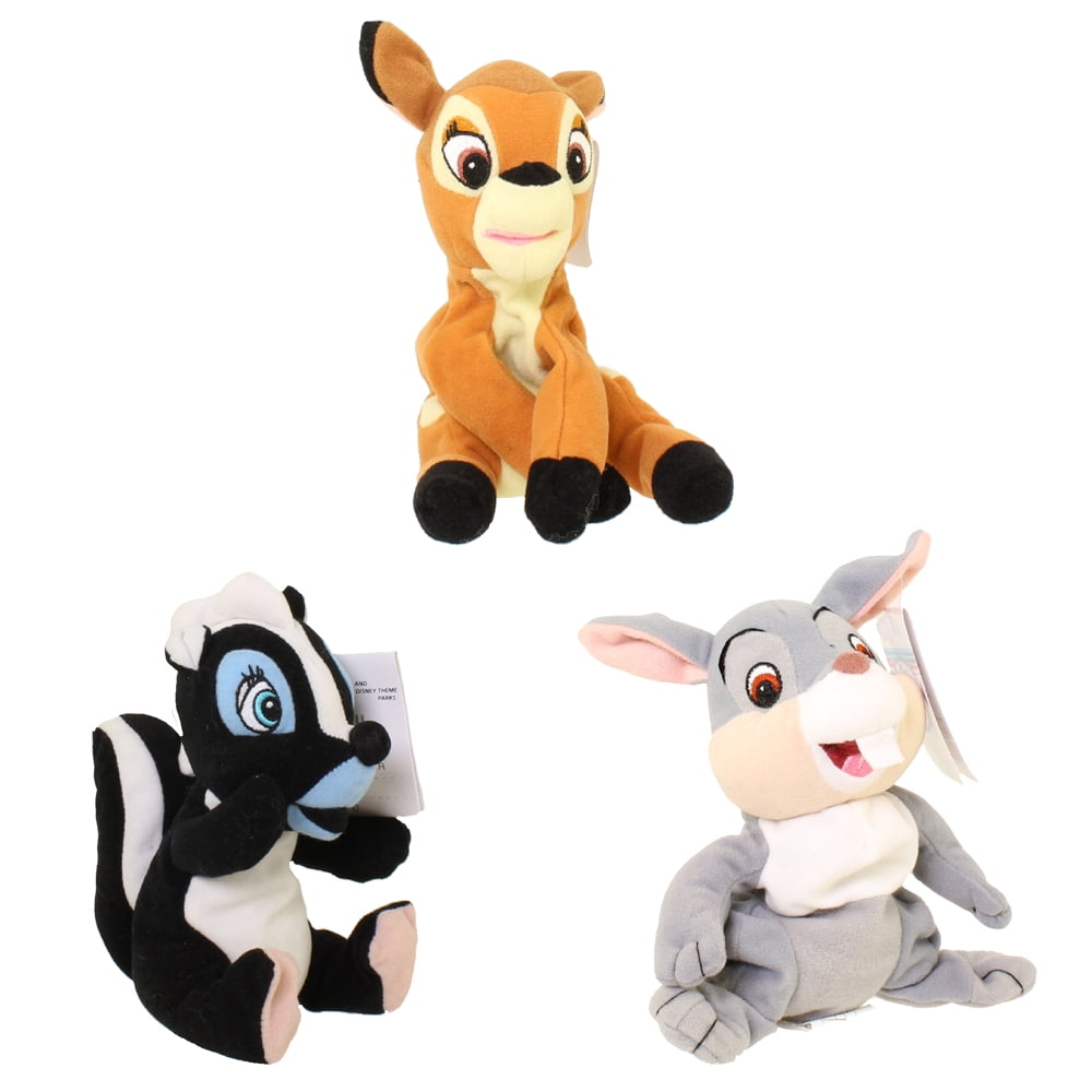 Disney Bean Bag Plush SET OF 3 BAMBI, THUMPER, and FLOWER Walmart