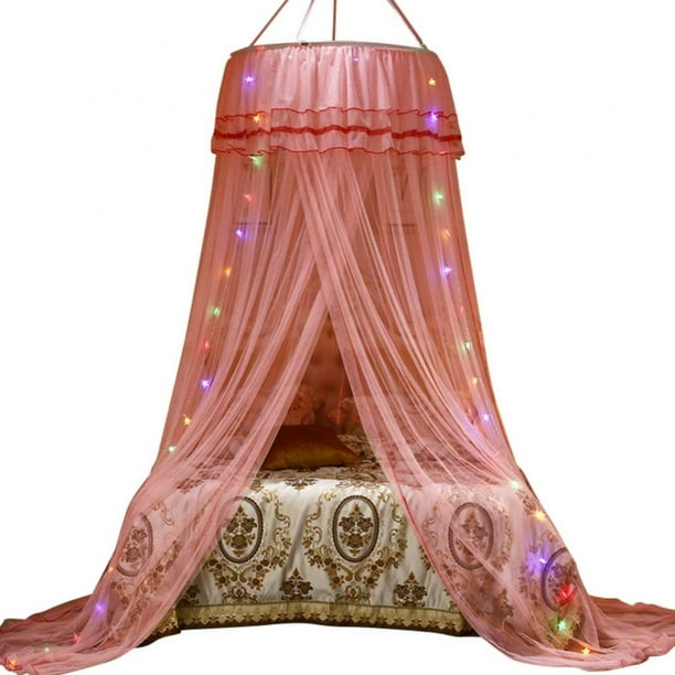 Princess Bed Canopy Netting Mosquito Net Round Lace Dome f for Queen King Size Bed