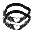 thumbnail image 3 of 4pcs Hollow Heart Leather Leg Garter Harness Belt Stretch Adjustable Zulema none, 3 of 8