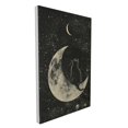 thumbnail image 2 of 16x24 inch Canvas Frameless Painting Moon & Black Cat,Rustic Yard,Cat'S Nest,Bathroom Decor Paintings Canvas,Classic Moon & Black Cat Decor Poster Prints,Funny Gift For Cat & Moon Enthusiast, 2 of 6