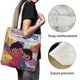 thumbnail image 3 of Nikhil & Jay Bolso de tela con estampado de lienzo para mujer, bolsa de compras reutilizable y estética, con cremallera interior, regalo para mujer,40*40cm., 3 of 6