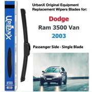 UrbanX 2-IN-1 All Seasons Water Repellency Original Equipment Replacement Wiper Blades For 2003 Dodge Ram 3500 Van 19" Passenger Side