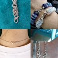 thumbnail image 4 of Lancharmed Silver Bracelet Necklace Extenders Silver Plated 8 Double Loop Bracelet Clasp Jewellery Clasp Necklace Extenders for Women 2Pcs Teacher Gifts, 4 of 8