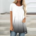 thumbnail image 3 of Lovzfmll Womens Summer Oversized Tops! Women's Classic-Short-Sleeve V-Neck T-Shirt Light Black XL, 3 of 5