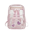 thumbnail image 1 of Yhmxh Closet Organizers and Storage PVC Transparent Student Bag Large Capacity Backpack Travel Transparent Backpack PVC Large School Bag A Knapsack, 1 of 4