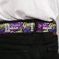 thumbnail image 4 of Paramount Pictures Belt, Seatbelt Buckle Belt, Mean Girls Catch Phrases Collage Black Multi Color, 30 to 44 Inches, 4 of 9
