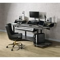 thumbnail image 2 of Pemberly Row Contemporary Wood Music Recording Studio Desk in Black Oak, 2 of 8