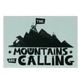 thumbnail image 3 of Saying Cutting Board, Mountains are Calling Inscription in Scandinavian Style Climbing and Traveling, Decorative Tempered Glass Cutting and Serving Board, Small Size, Black and White, by Ambesonne, 3 of 5