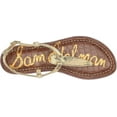 thumbnail image 5 of Sam Edelman Gigi Amber Gold Embossed Open Toe Ankle Strap Wide Flats Sandals (Amber Gold, 9.5), 5 of 6