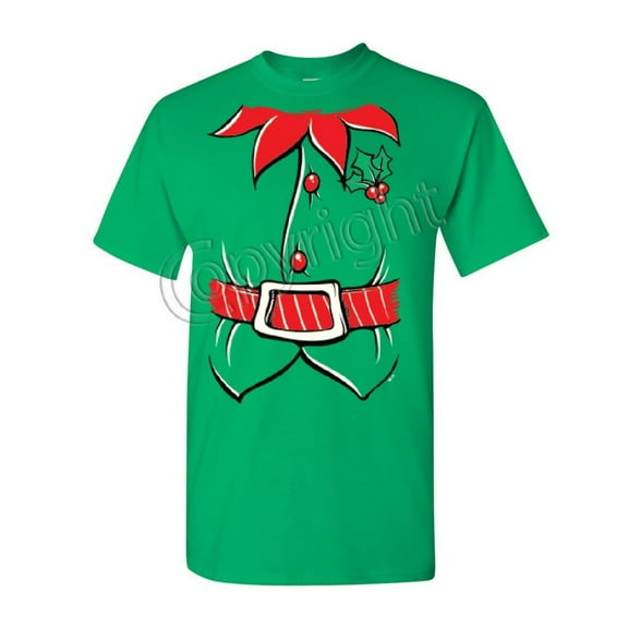 Tee Hunt Elf Shirt T-Shirt Funny Christmas Xmas New Year Holiday Spirit Mens
