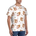 thumbnail image 4 of Yiaed Squirrel Giving A Gift Print Mens Short Sleeve Tight Fit T-Shirt, Crewneck Casual Tee-X-Large, 4 of 5