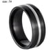 thumbnail image 2 of Alianza de boda de silicona para hombre - Borde superior cepillado biselado, 2 of 5