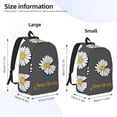 thumbnail image 4 of Rocae Keep Life Simple Daisy Flower for Durable Canvas Backpack Leisure Large Bag Travel Rucksack Multi-function Backpack Small, 4 of 8