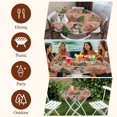 thumbnail image 7 of Pink Christmas Round Tablecloth, Fitted Table Cover with Elastic for 45"-54" Round Tables, Xmas Tree Gingerbread Snowman Winter Table Cloth Outdoor Indoor Dinning Party Waterproof Tablecloths, 7 of 7