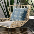thumbnail image 2 of Carnival Geo Indoor/Outdoor Pillow with Removable Cover in Off-White Blue20x20, 2 of 5