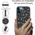 thumbnail image 3 of Compatible with iPhone 16 Pro Max Case Glitter Shockproof, iPhone 16 Pro Max Phone Case Bling Sparkly TPU and PC Silicone Shiny Girl Women Thin Protective Cover (Black), 3 of 14