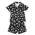 thumbnail image 5 of Auroural Kids Pajamas Set Button up Girls Button Front Pajama Top & Shorts Set, Panda print， 2-Piece, Sizes 2-14 & Plus, 5 of 6