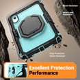 thumbnail image 5 of FJLBDE Case for Lenovo Idea Tab 11 Inch 2025 (TB-336ZU/TB-336FU), 360 Rotating Stand Handle Shoulder Strap Heavy Duty Shockproof Cover, Sky Blue PC, 5 of 7
