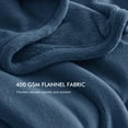 thumbnail image 4 of Royoliving Soft Fleece Blanket Queen Size Sapphire Blue 400GSM Thick Flannel Blanket for Couch Sofa Bed Warm Heavyweight Blanket (90x90 Inches), 4 of 7