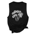 thumbnail image 4 of PNTUTB Women Basic Tees Comfortable Fit Blouses Round Neck Sleeveless Printed Casual Summer Loose Tank Tops, 4 of 5