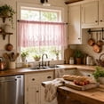thumbnail image 6 of Embroidered Lace Window Valance, 74x61cm Farmhouse Small Window Curtain for Living Room, Boho Light Filtering Curtain Tier for Kitchen, Bathroom and Farmhouse, 6 of 8