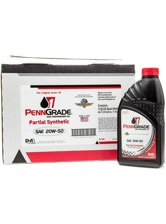 Brad Penn 009-7119-12PK 20W-50 Partial Synthetic Racing Oil 12 Pack
