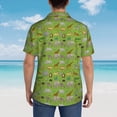 thumbnail image 4 of Yiaed African Animals 1 Print Hawaiian Shirt for Men Short Sleeve Button Down Shirts Beach Shirts for Men,3X-Large, 4 of 7