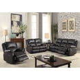 thumbnail image 2 of ACME Zuriel Motion Sofa in Black Synthetic Leather, 2 of 5