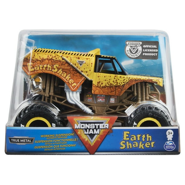 Monster Jam Official Earth Shaker Monster Truck Die Cast Vehicle 1 24 Scale Walmart Com