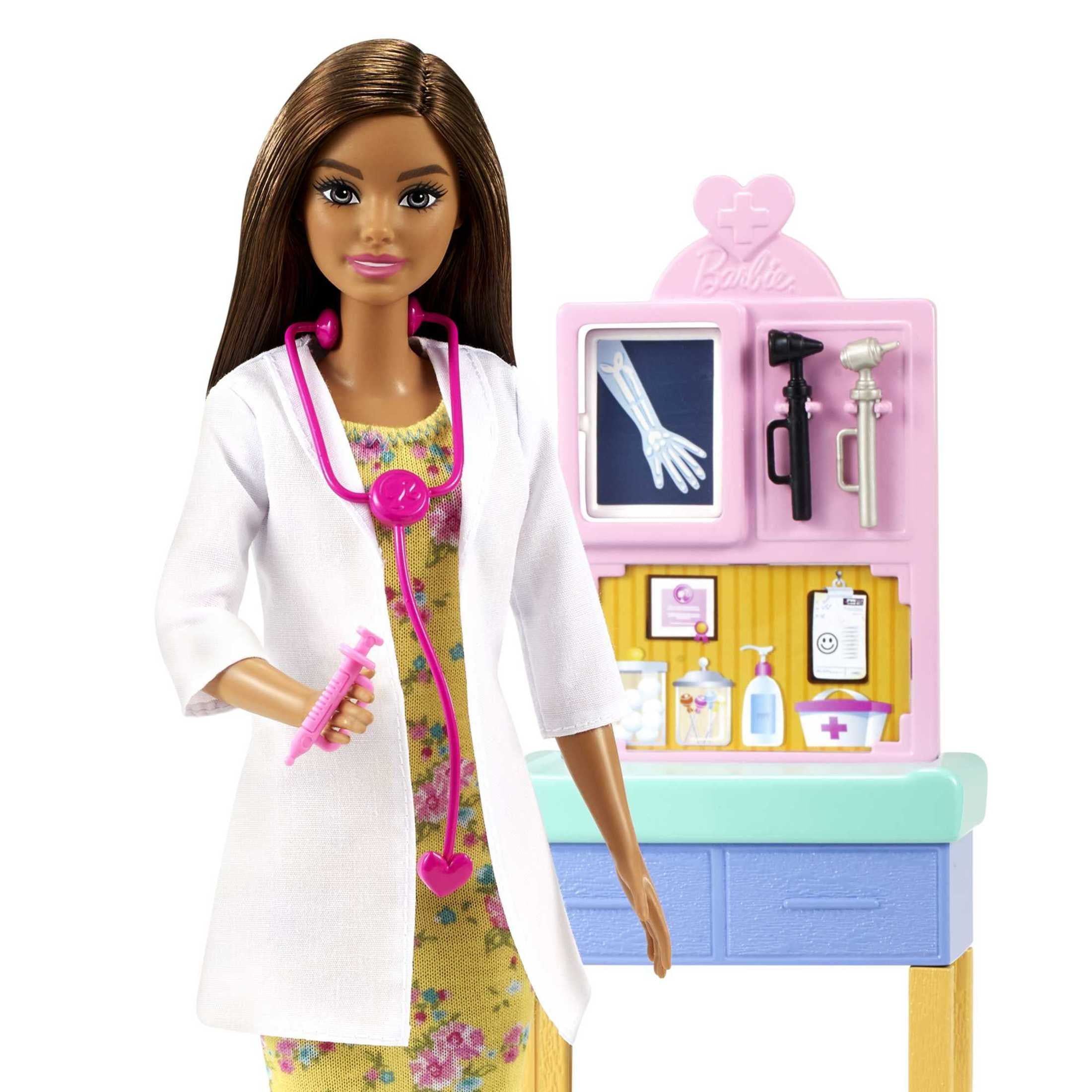 Barbie Pediatrician Playset with Brunette Doll Toddler Doll Medical Furniture Accessories Walmart