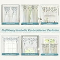 thumbnail image 6 of DriftAway Isabella Faux Silk Embroidered Kitchen Tiers Embroidered Crafted Flower 2 Tiers, 6 of 7