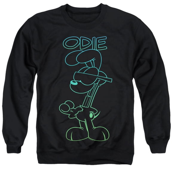 Garfield Hotshot Odie Unisex Adult Crewneck Sweatshirt (X-Large) Black