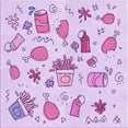 thumbnail image 1 of Ahgly Company Machine Washable Indoor Square Transitional Purple Area Rugs, 4' Square, 1 of 7